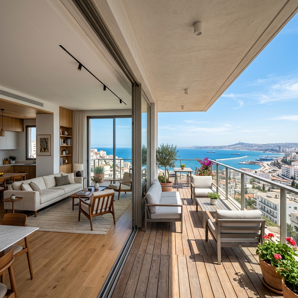 Superbe appartement avec vue sur mer à Sidi Yahia